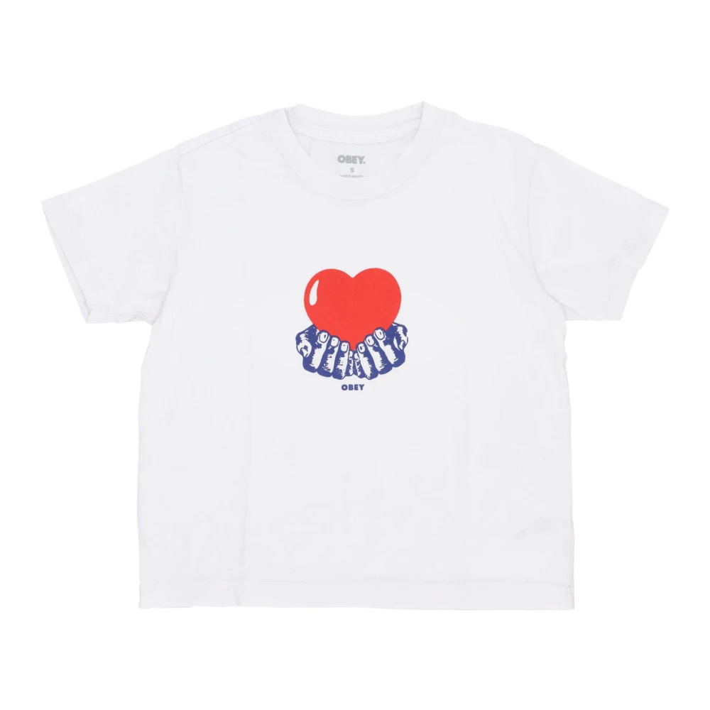 Obey Liefde Tee Wit Korte Mouw T-shirt White Dames