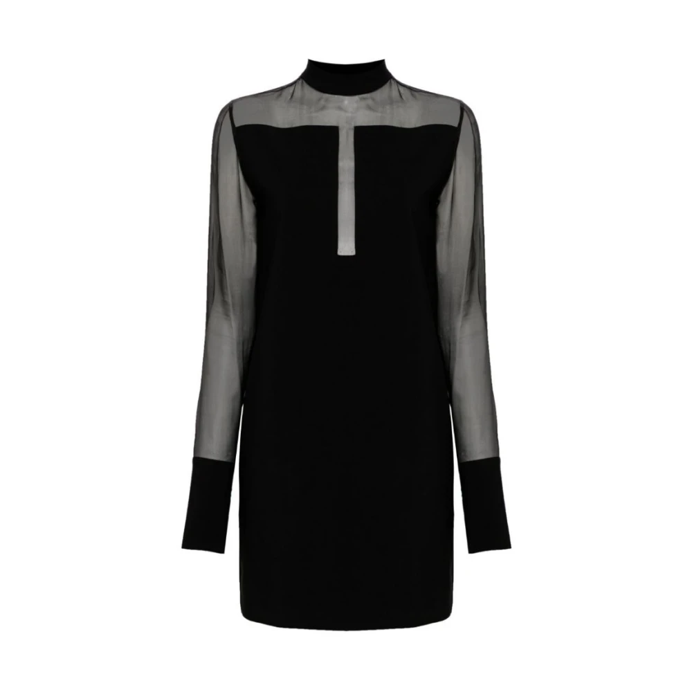Genny Zwarte Elegante Jurk Black Dames