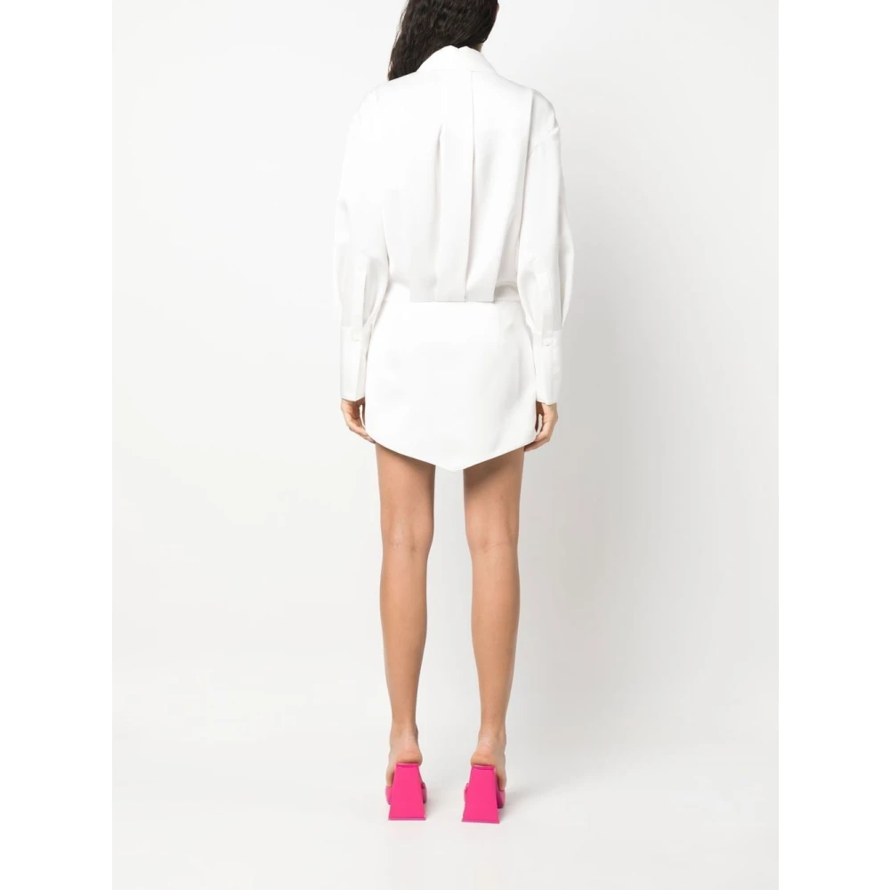 The Attico Silvye Mini Jurk Opvallende Stijl White Dames