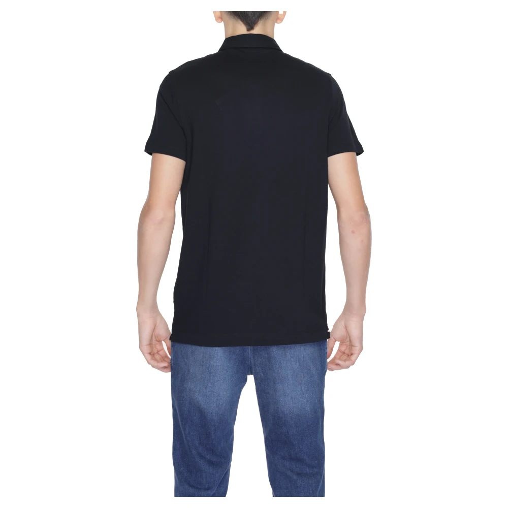 U.s. Polo Assn. Zwarte Katoenen Polo Knoopsluiting Black Heren