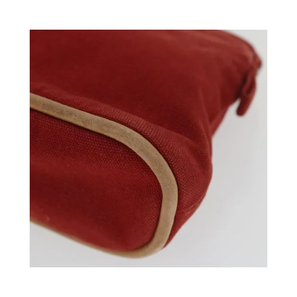 Hermès Vintage Pre-owned Canvas pouches Red Dames