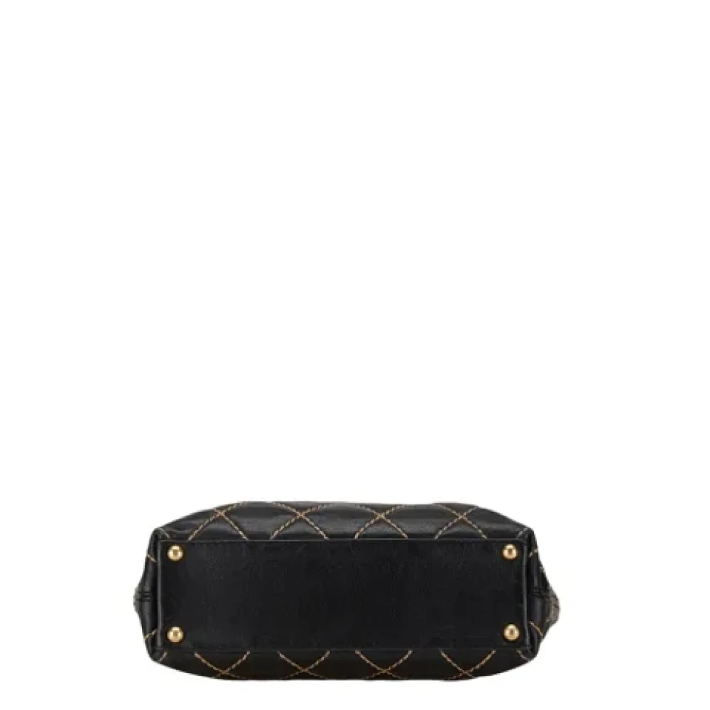 Chanel Vintage Pre-owned Leather chanel-bags Blue Dames