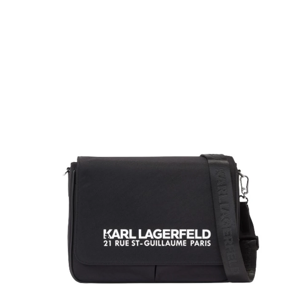 Karl Lagerfeld Zwart TAS RUE St-Guillaume Black Heren