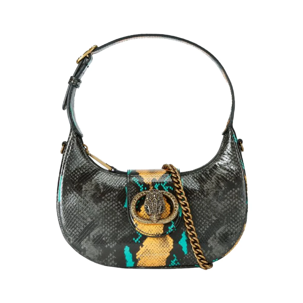 Kurt Geiger Women's Gray Shoulder Bags, One Size, Snake Print Chelsea Hobo Bag