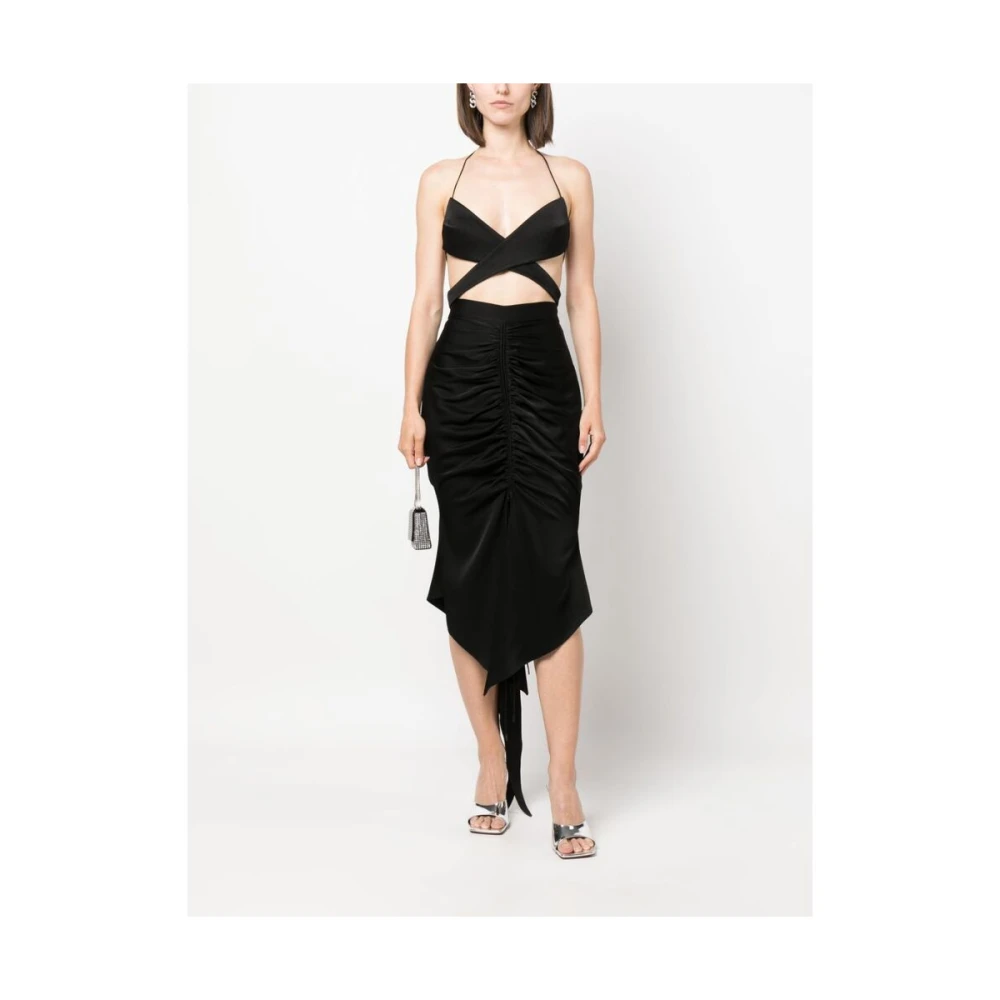 Alex Perry Zwarte Wraparound Top met Uitsparingen Black Dames