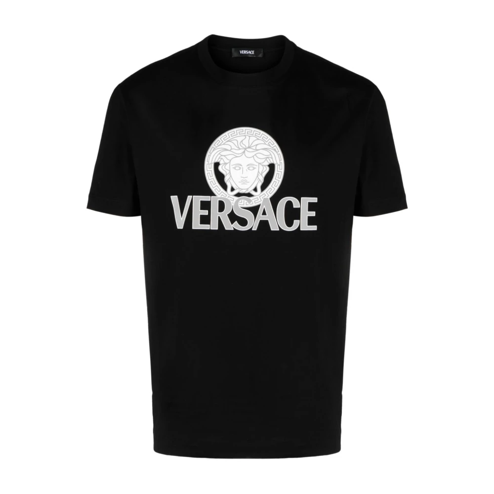 Versace Zwarte Medusa Head Logo T-shirt Black Heren