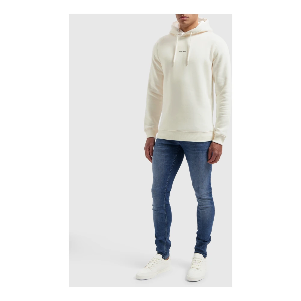 Pure Path Essential Logo Hoodie White Heren