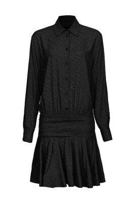 logo-jacquard-silk-shirt-dress
