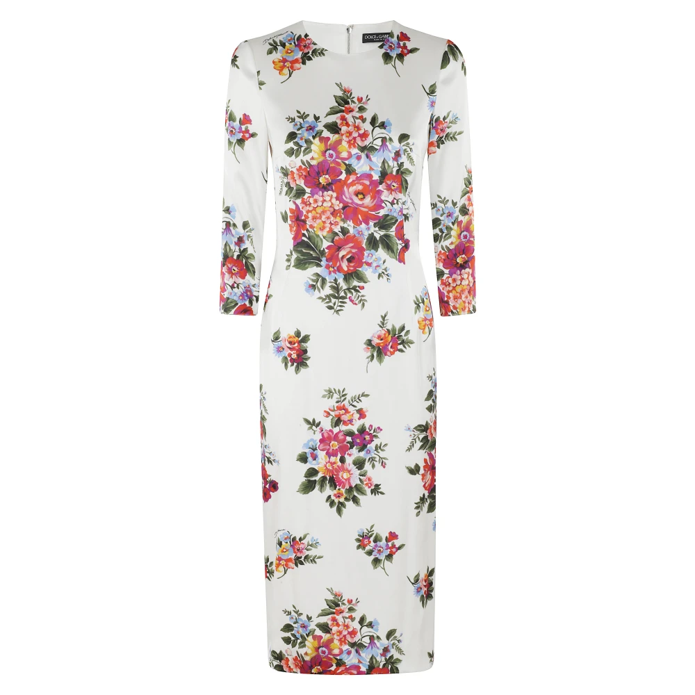 Dolce & Gabbana Femme Multicolor Robes, E, Taille: 40 Fr Robe Midi Florale