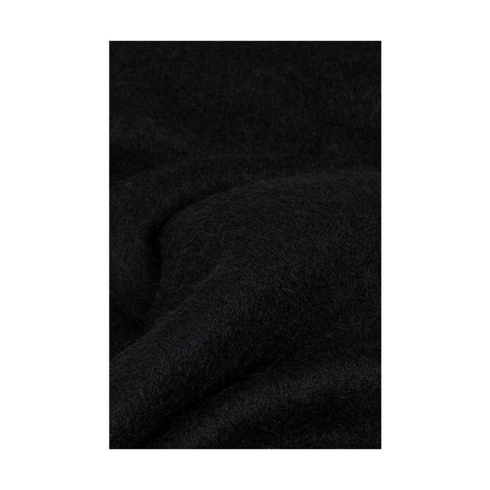 Moschino Zwart Gebreide Omslag Sjaal Black Dames