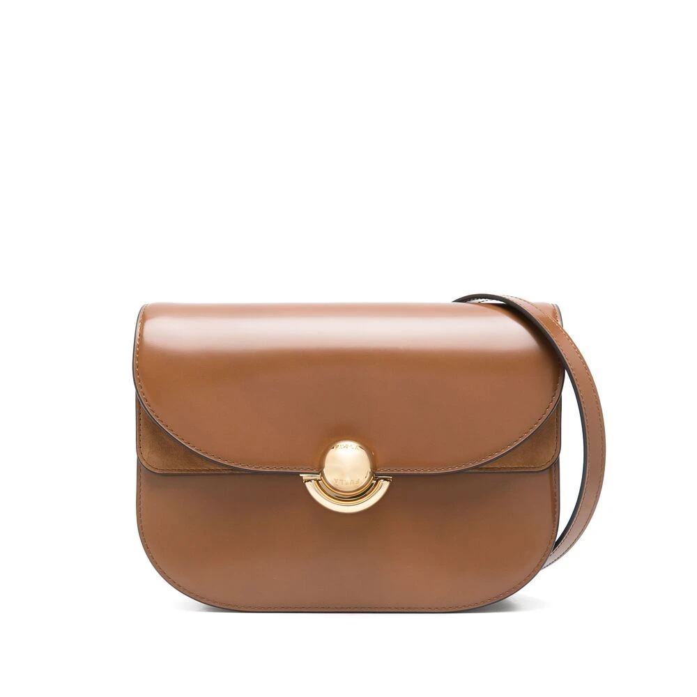 Furla Bruine Schoudertas met Push-Lock Brown Dames