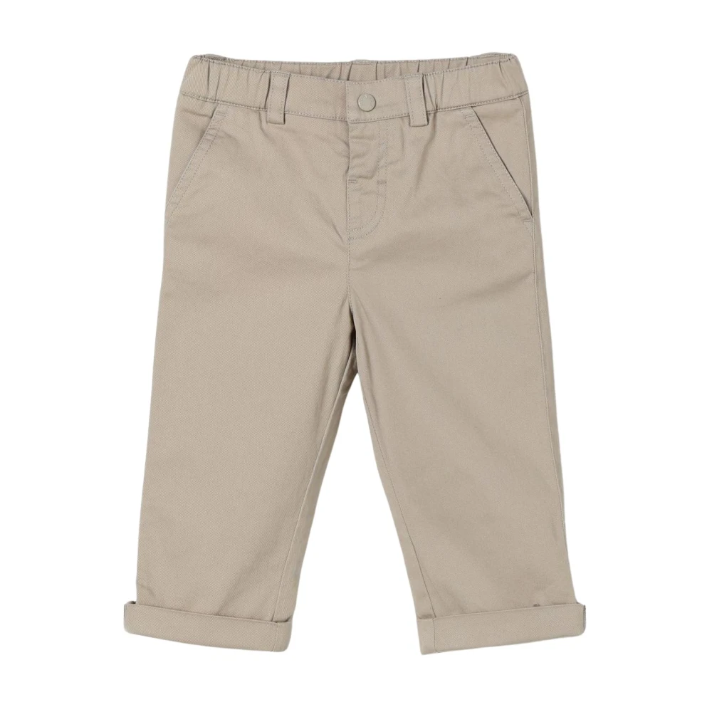 Moncler Boys Beige Trousers, 3 Y, Casual Twill Trousers