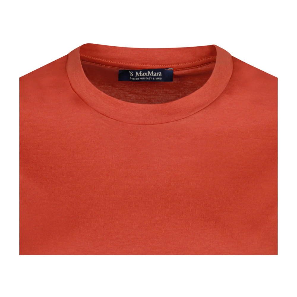 Max Mara Oranje T-shirt met letterprint Orange Dames