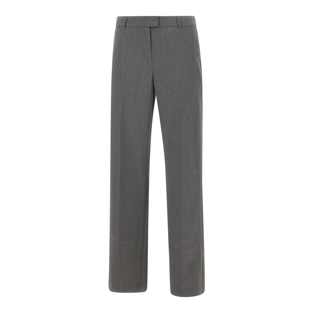 Birgitte Herskind Grijze Wollen Wijde Pijp Broek Gray Dames