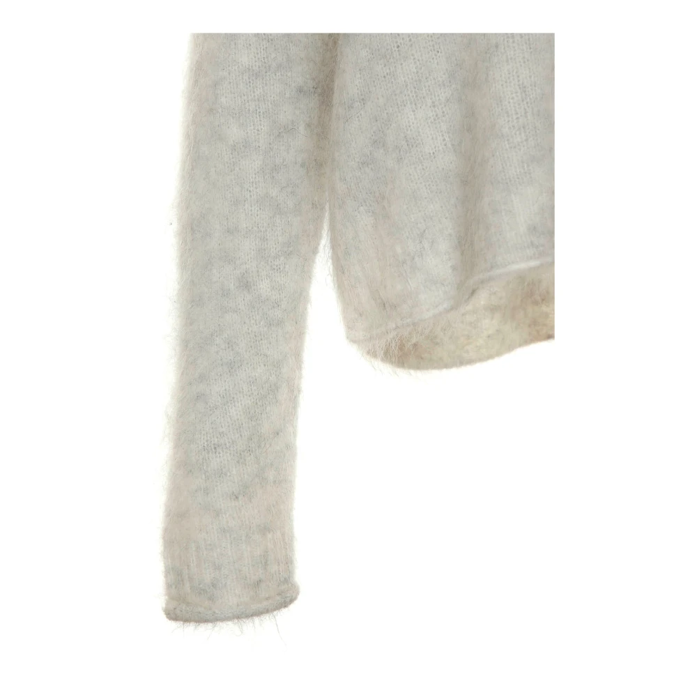 American vintage Gezellig Gebreide Trui met Relaxte Pasvorm Gray Dames