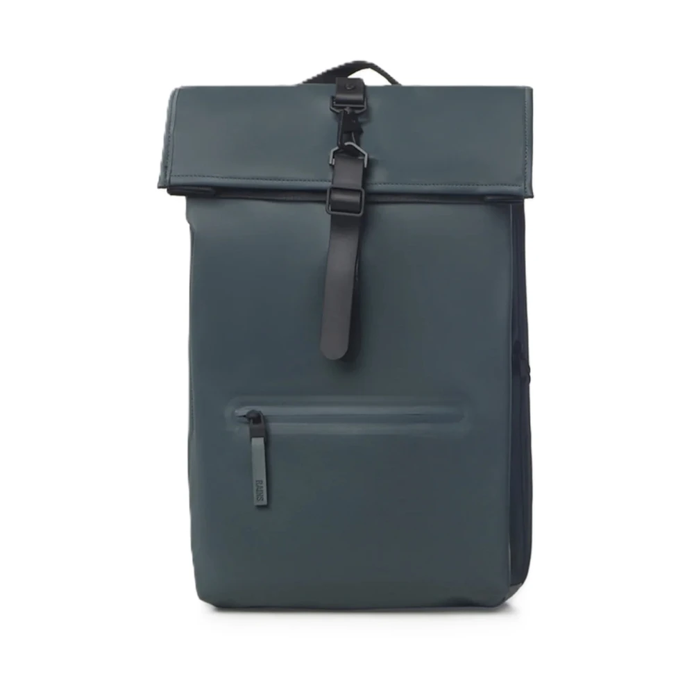 Rains Uomo Verde Zaino Impermeabile Rolltop - Immagine 4