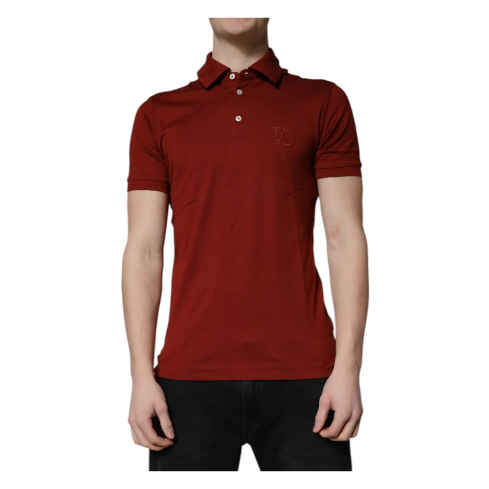 Dolce & Gabbana Men's Red Polo T-Shirt - Polo Shirts - S - Tops