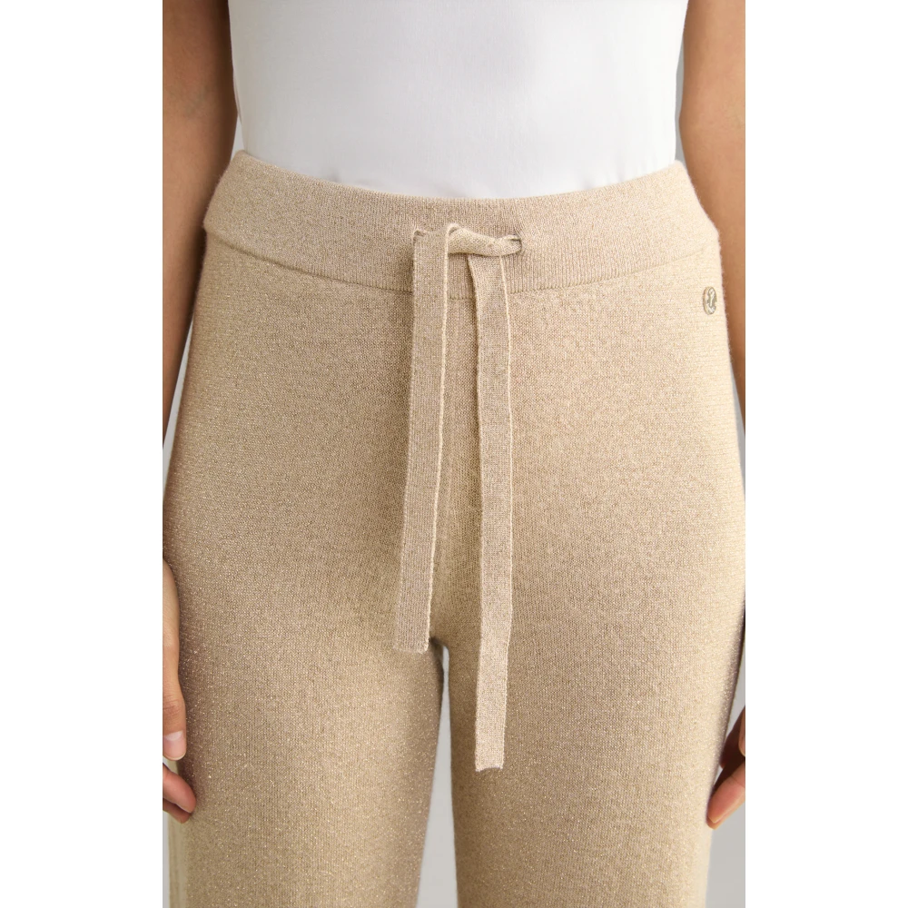 Joop! Gouden Glans Dames Sportieve Stijl Broek Beige Dames