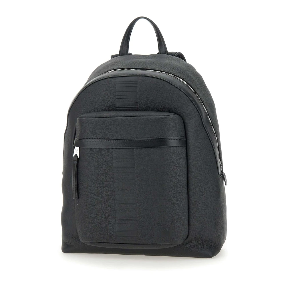 Paul Smith Leren rugzak met iconische strepen Black Heren