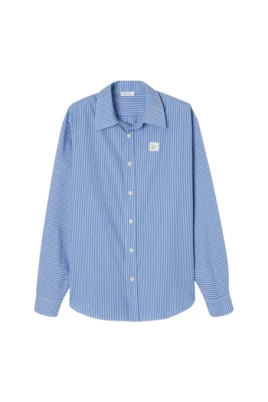Blå Oversized Skjorta