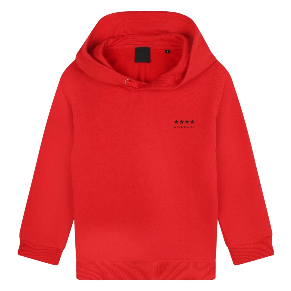 Givenchy Boys Red Kids Sweatshirts, 8 Y, Logo Print Hoodie