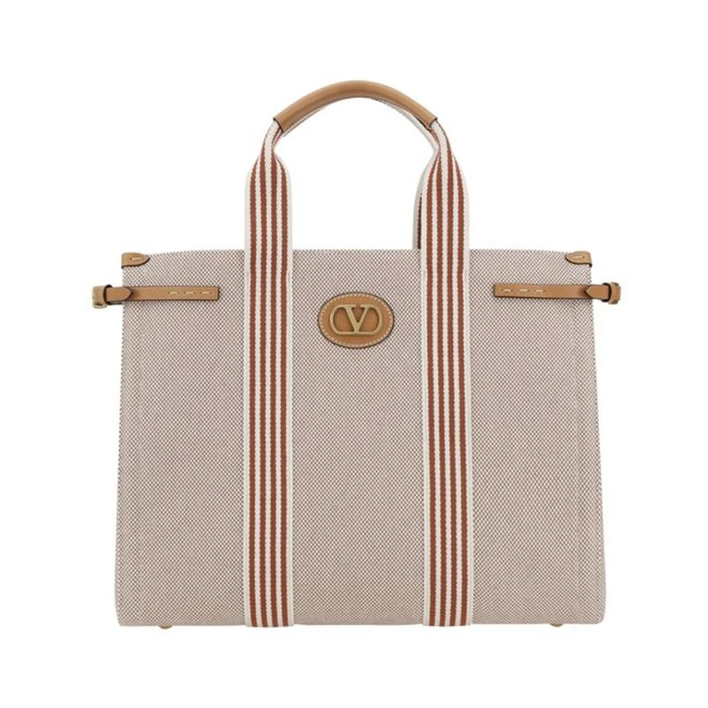 Valentino Garavani Stijlvolle katoenen tas met verstelbare bandjes Beige Heren