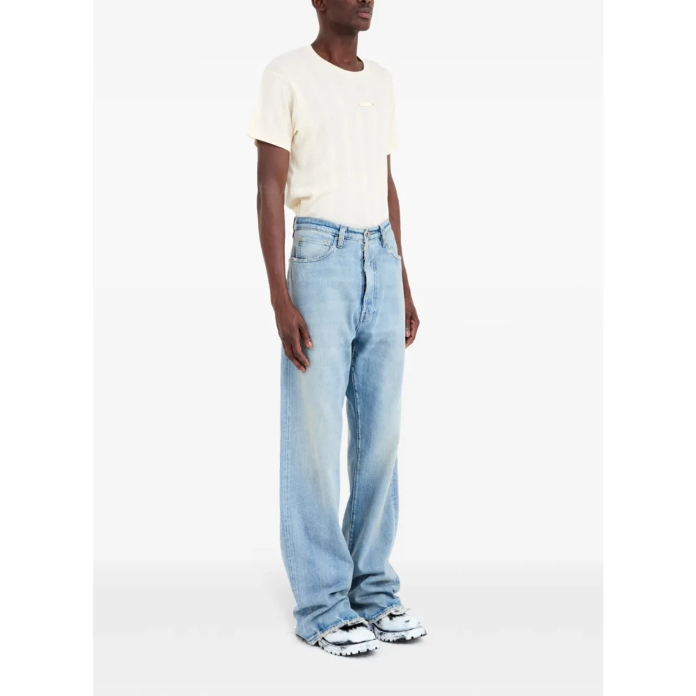 Maison Margiela Lichtblauwe broek met zakken Blue Heren