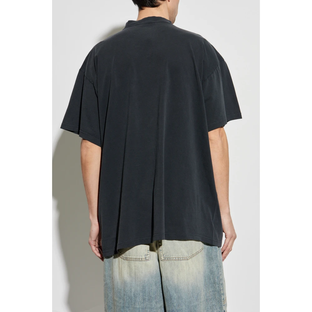 Balenciaga Getaria Tubular Oversized T-Shirt Gray Heren
