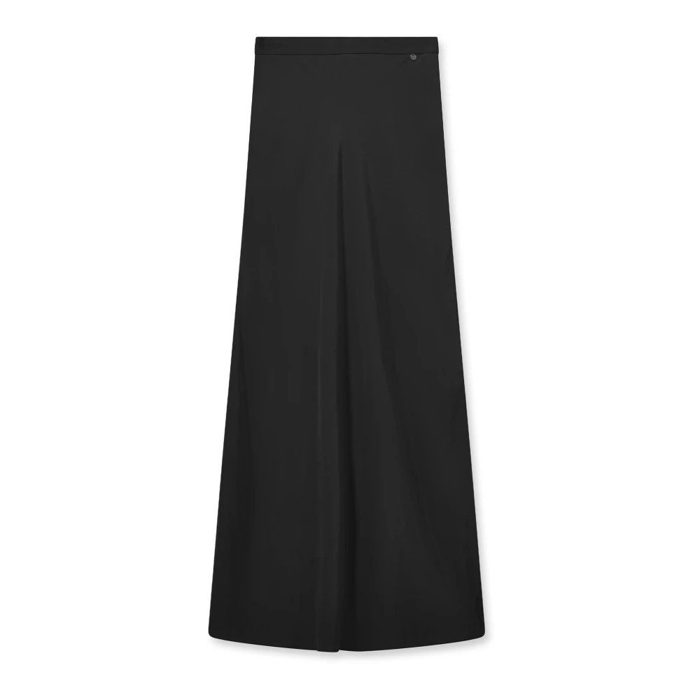 MOS MOSH Solide Lange Rok Zwart Elegant Kwaliteit Black Dames
