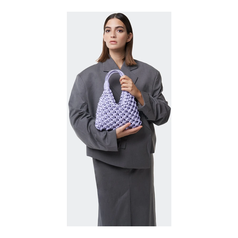 Hibourama Handgemaakte Leren Tas Purple Dames