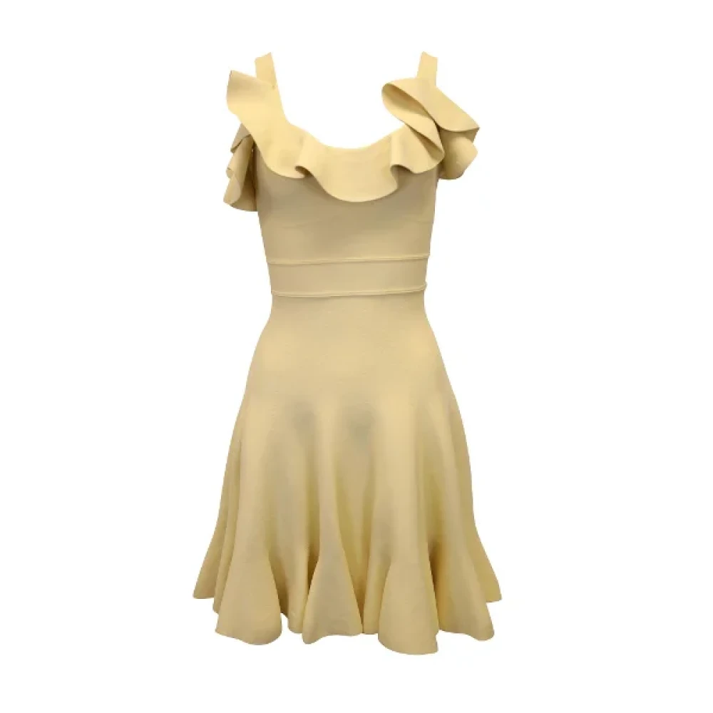 Alexander McQueen Pre-owned Fabric dresses Yellow Dames