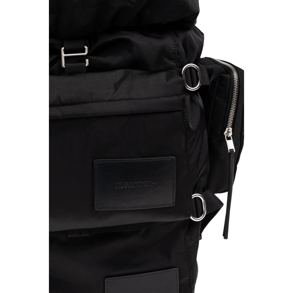 Jil Sander Rugzak met logo Black Heren