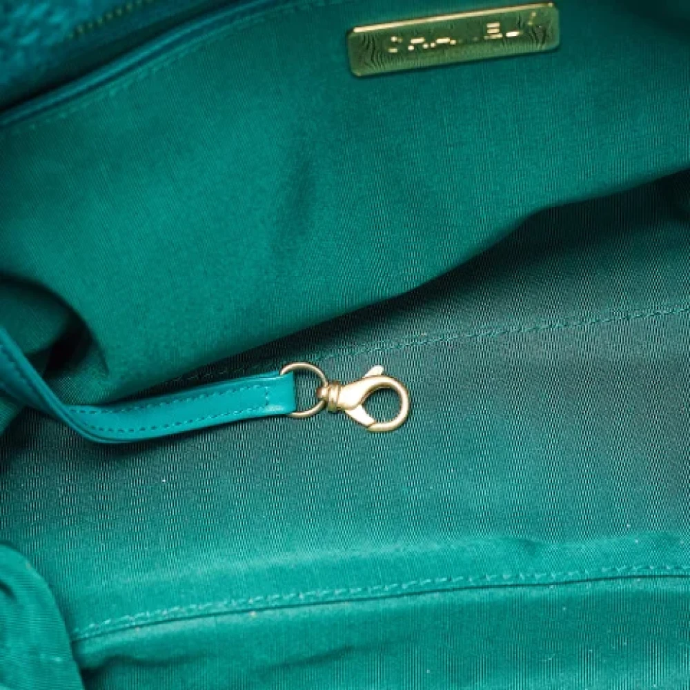 Chanel Vintage Pre-owned Fabric totes Green Dames