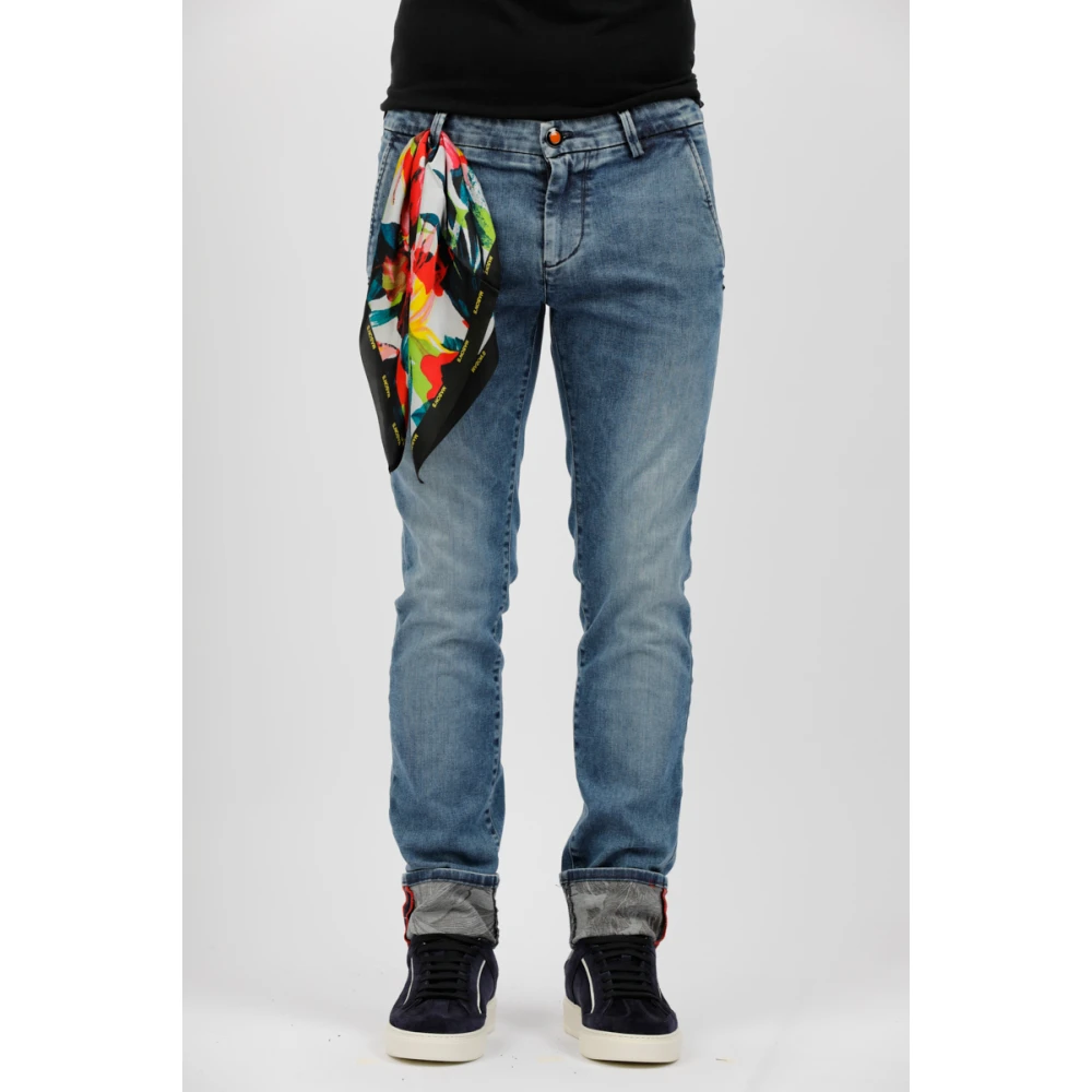 Mason's Reguliere Denim Broek Blue Heren