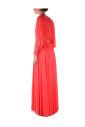 coral-red-back-ruched-dress