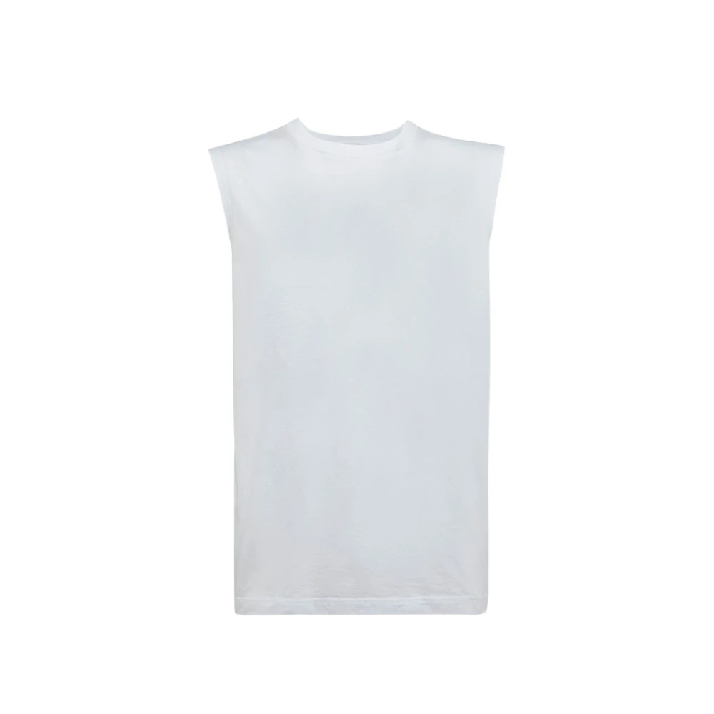 Acne Studios Mouwloos T-shirt in effen kleur katoen White Heren
