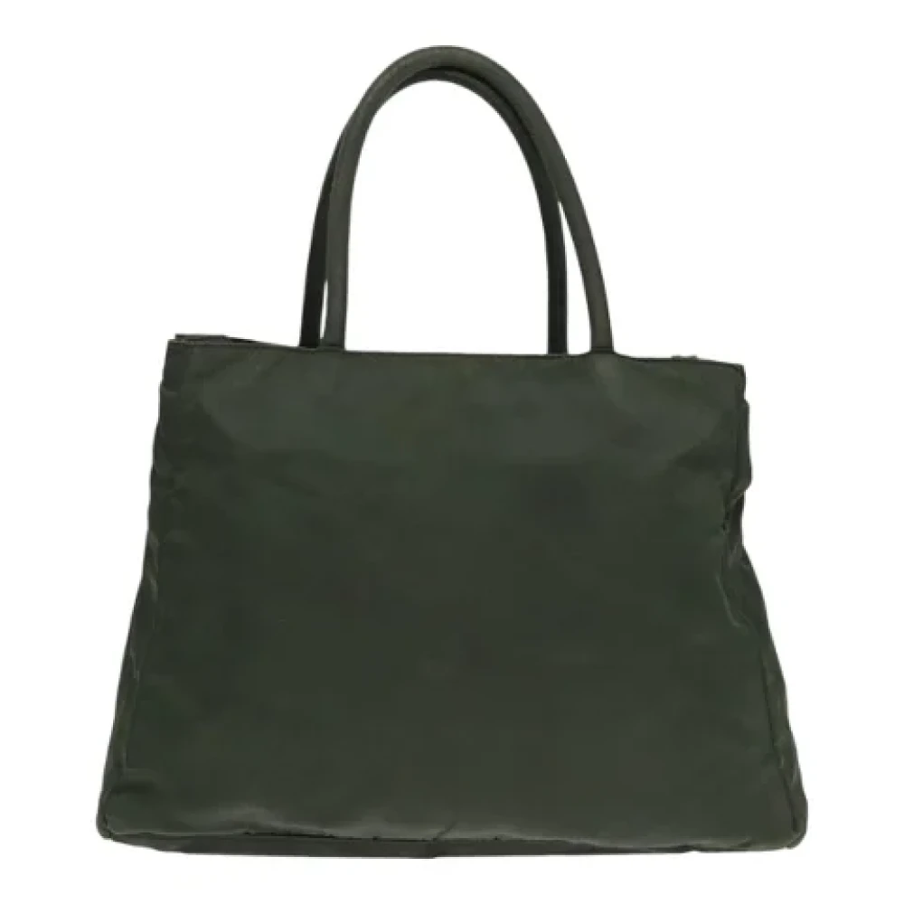 Prada Vintage Pre-owned Nylon handbags Green Dames