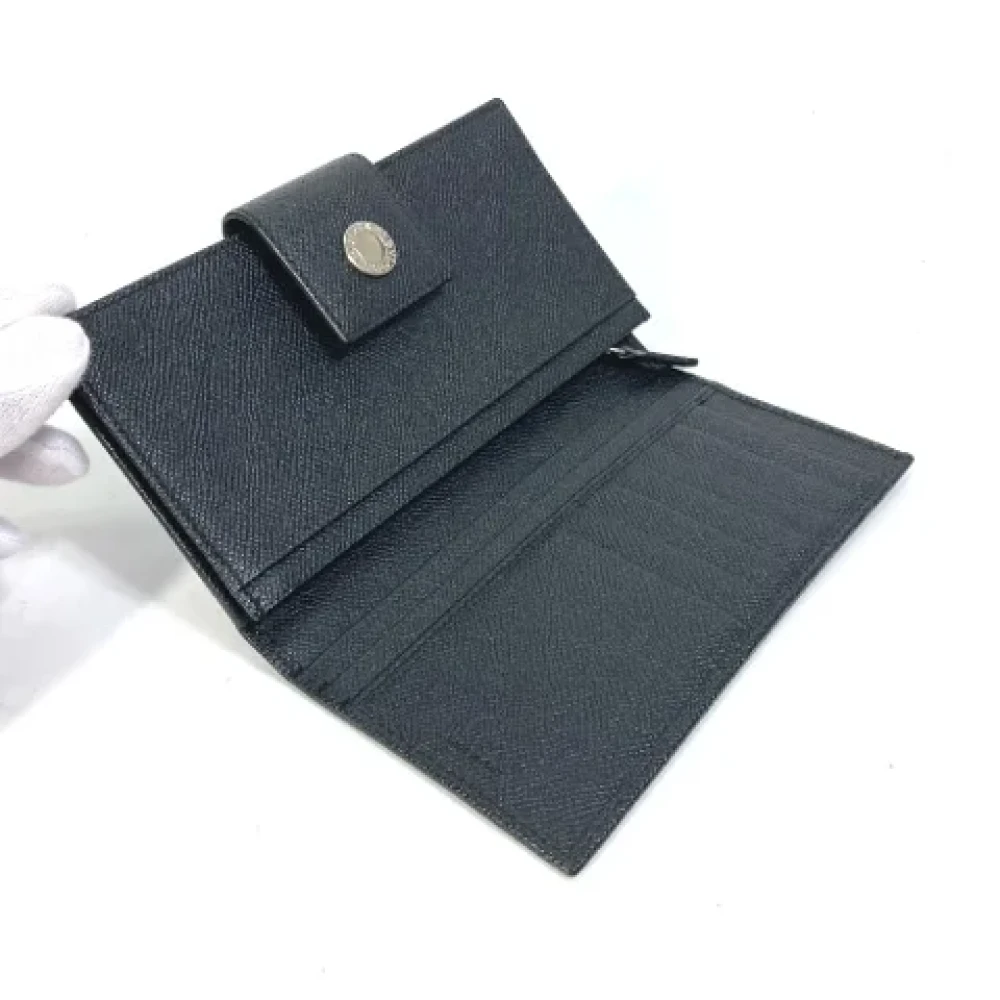 Bvlgari Vintage Pre-owned Leather wallets Black Heren