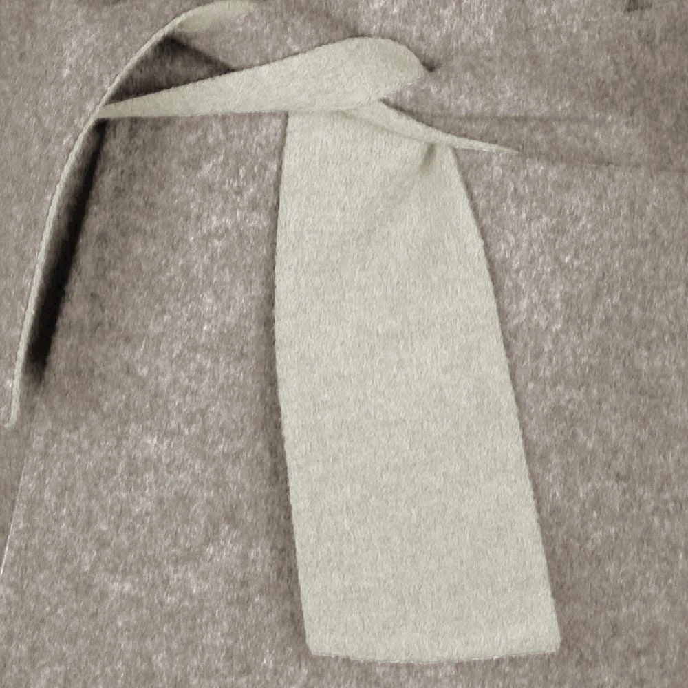 Made in Italia Beige Wollen Jas met Capuchon Beige Dames