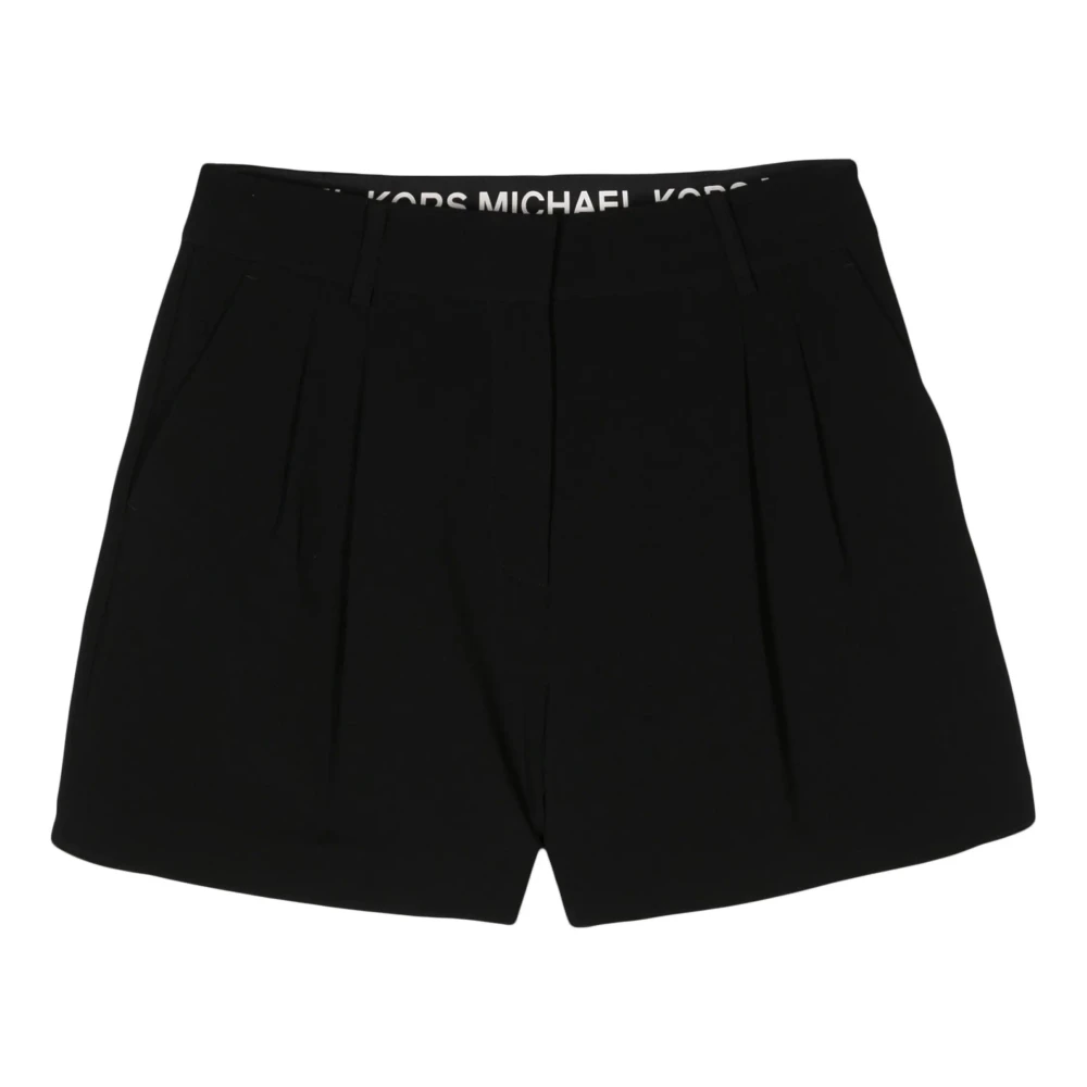 Michael Kors Gepleite Crepe Shorts Black Dames