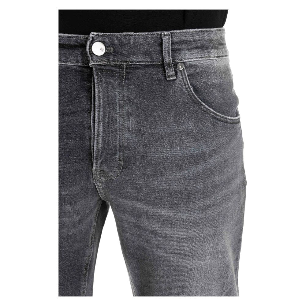 PT Torino Grijze Denim Carrot Fit Jeans Gray Heren
