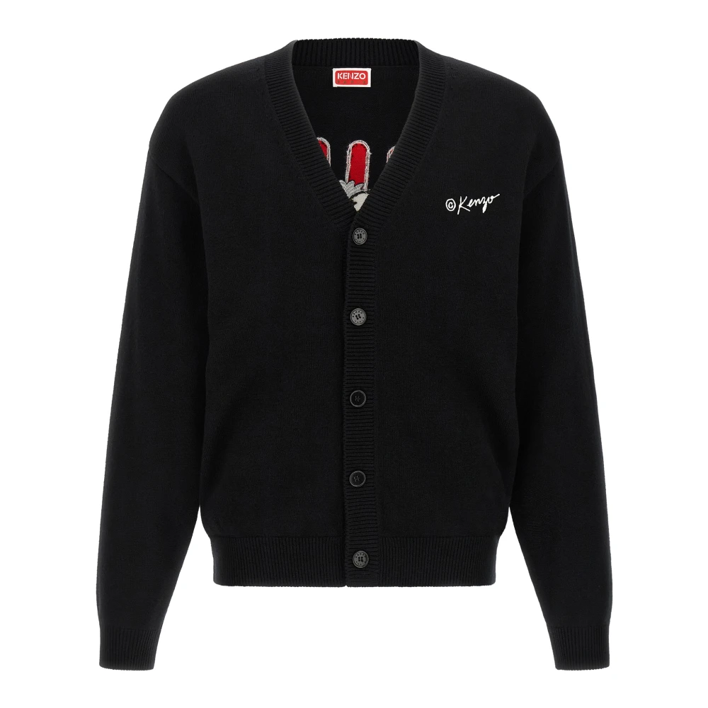 Kenzo Men's Black Wild Tiger Cardigan