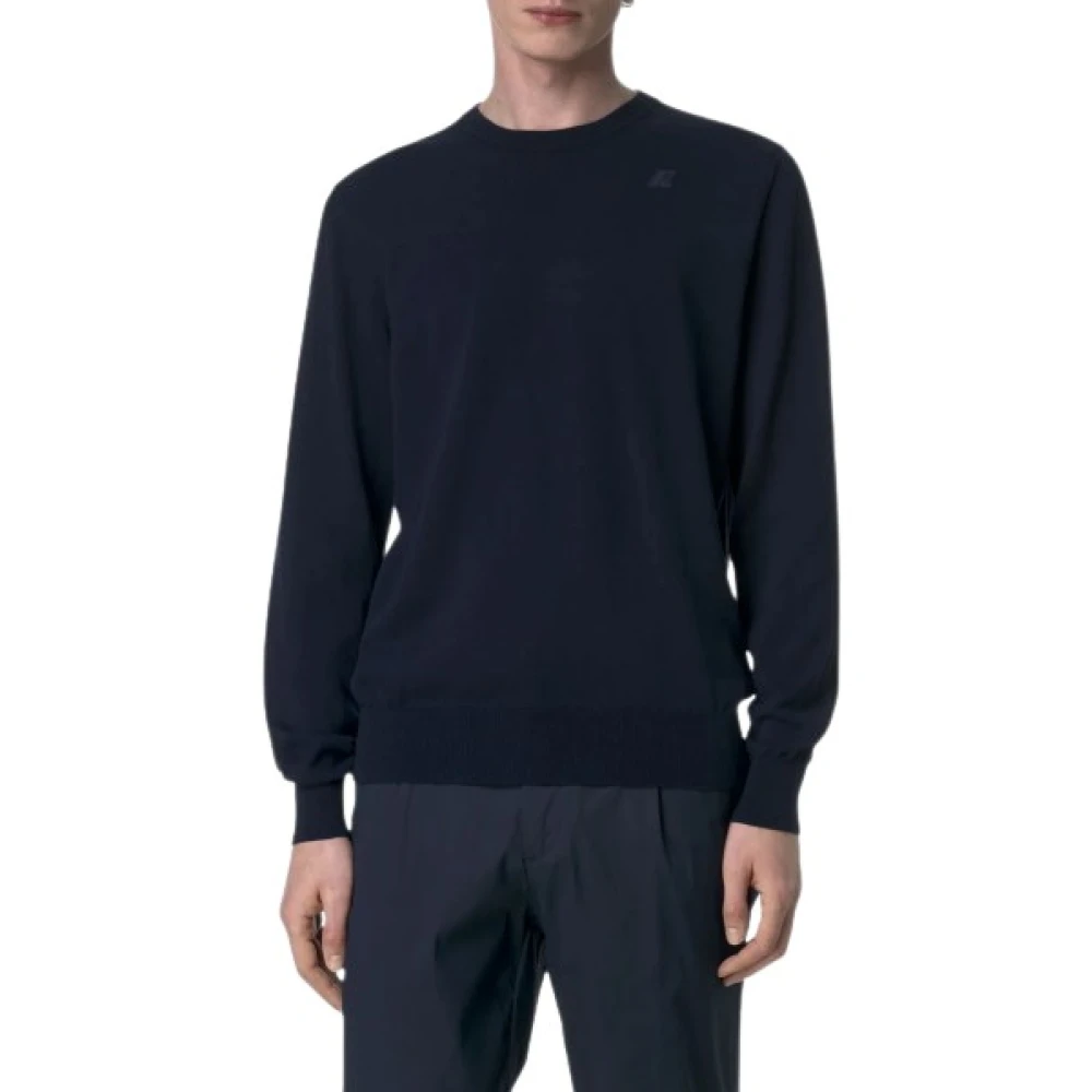 K-Way Uomo Blu - Elegante Maglione In Cotone - Knitwear - S - Immagine 2