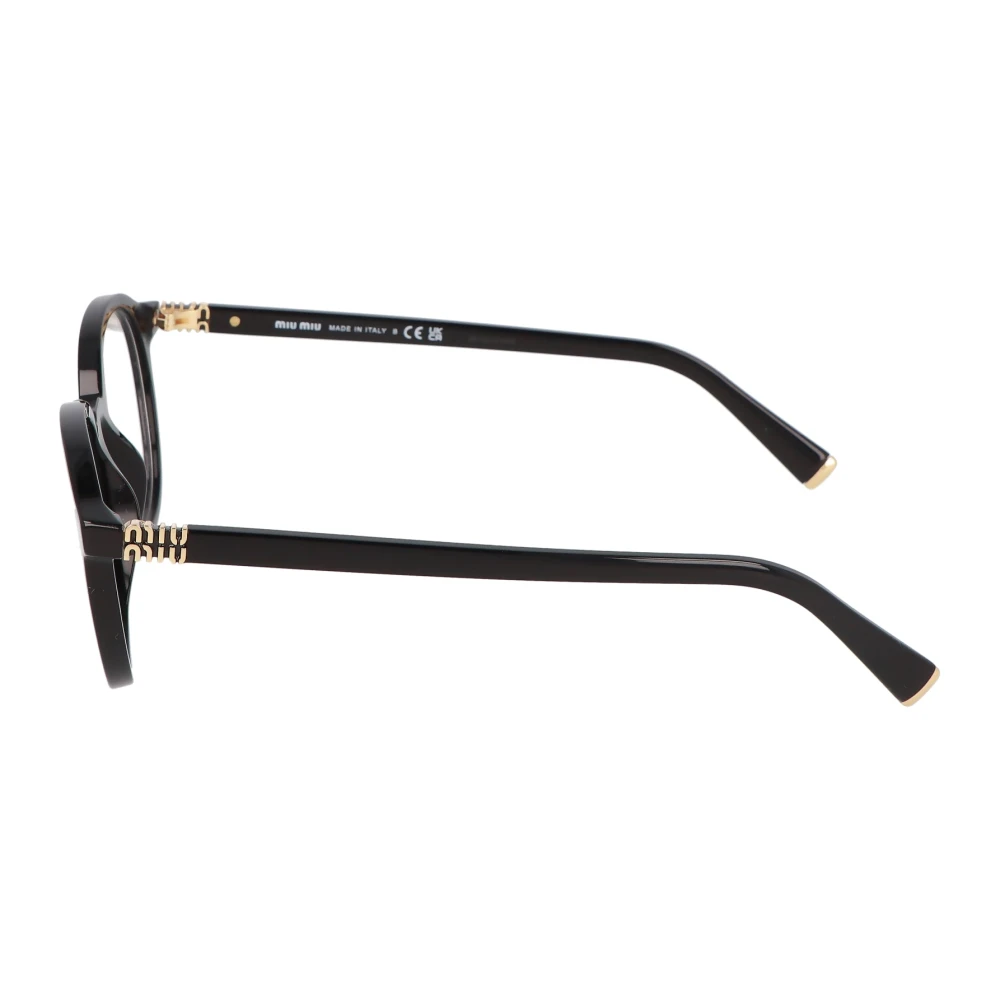 Miu Tijdloze ronde bril MU 02Wv Black Dames
