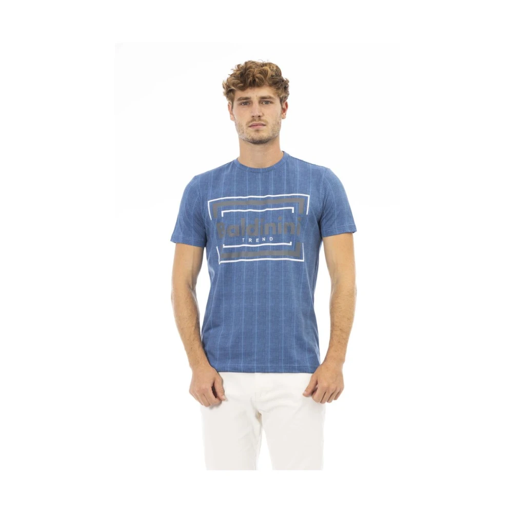 Baldinini Blauw Katoenen Heren Trend T-shirt Blue Heren