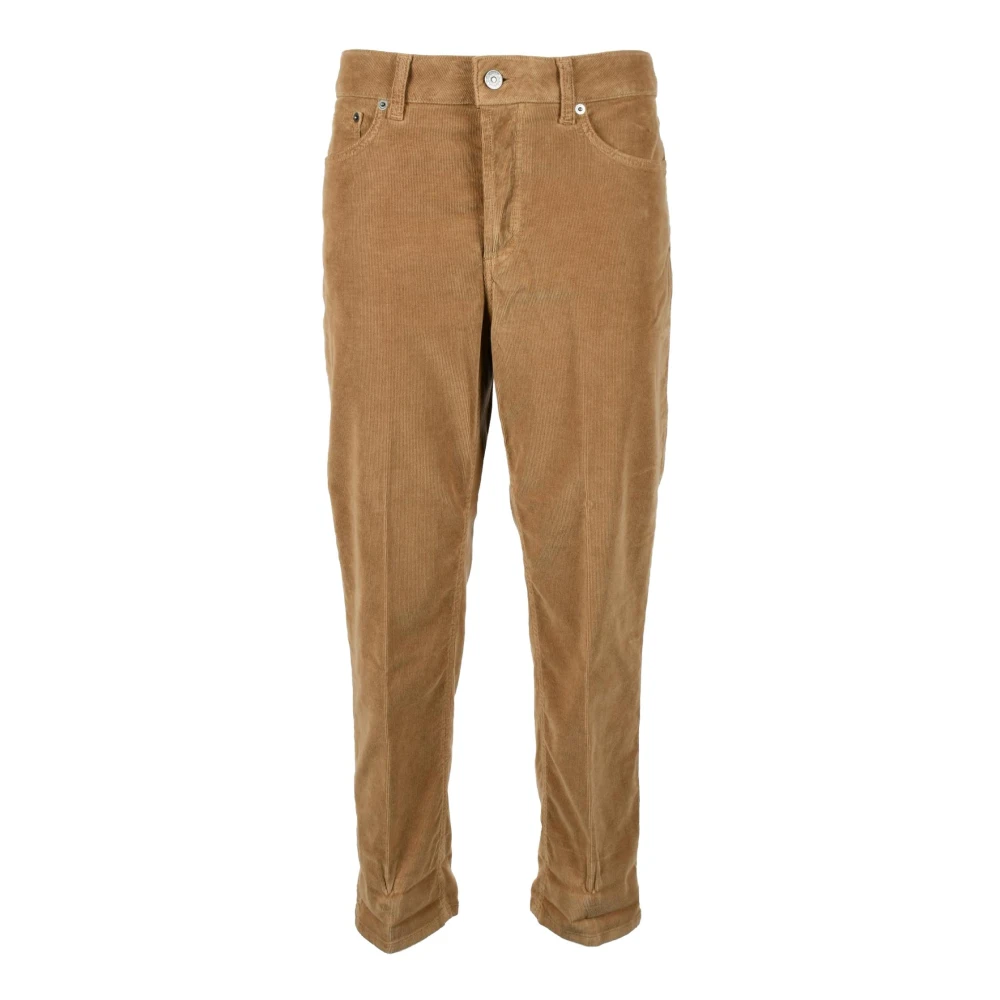 Dondup Casual Lyocell Katoenmix Broek Brown Dames