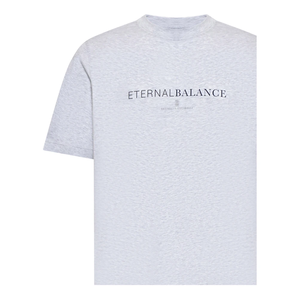 BRUNELLO CUCINELLI Grijze T-shirts en Polos Gray Heren