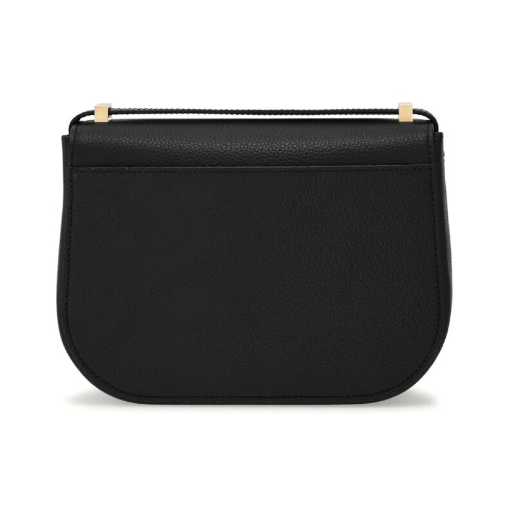 Salvatore Ferragamo Zwarte Crossbody Tas met Overslag Black Dames