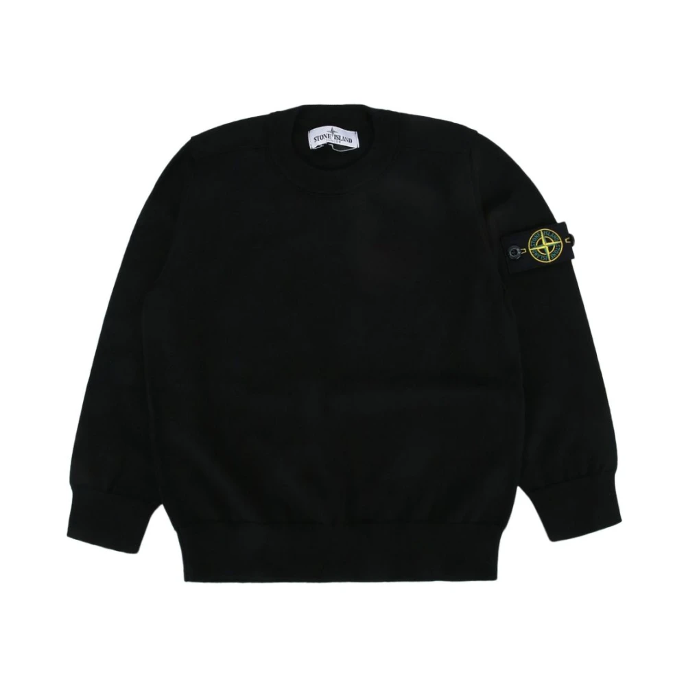 Stone Island Boys Black Kids Sweatshirts, 8 Y, Jumper Stylish