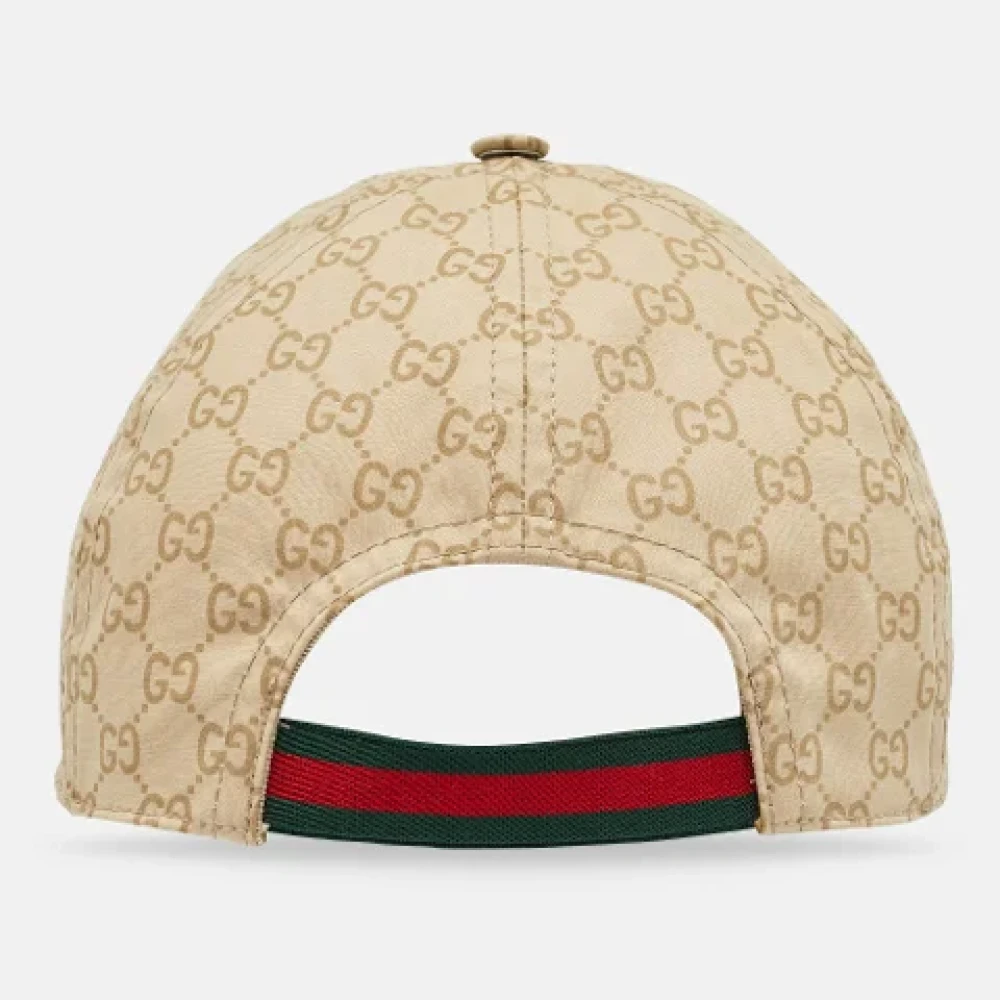 Gucci Vintage Pre-owned Cotton hats Beige Heren